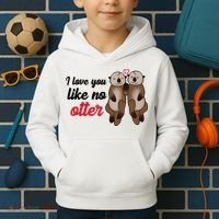 I Love You Like No Otter Cute Gift Kids Hoodie thumb 2