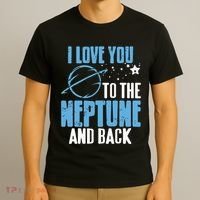 I Love You To The Neptune & Back Funny Astronomer Present T-Shirt thumb 3