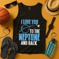 I Love You To The Neptune & Back Funny Astronomer Present Tank Top thumb 4