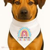 I Love You All Class Dismissed USA-Made Doggie Bandana thumb 1