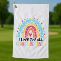 I Love You All Class Dismissed Golf Towel thumb 1