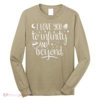 I Love You To Infinity And Beyond Valentine Couple Gift Long Sleeve Shirt thumb 0