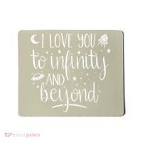 I Love You To Infinity And Beyond Valentine Couple Gift Mousepad thumb 0