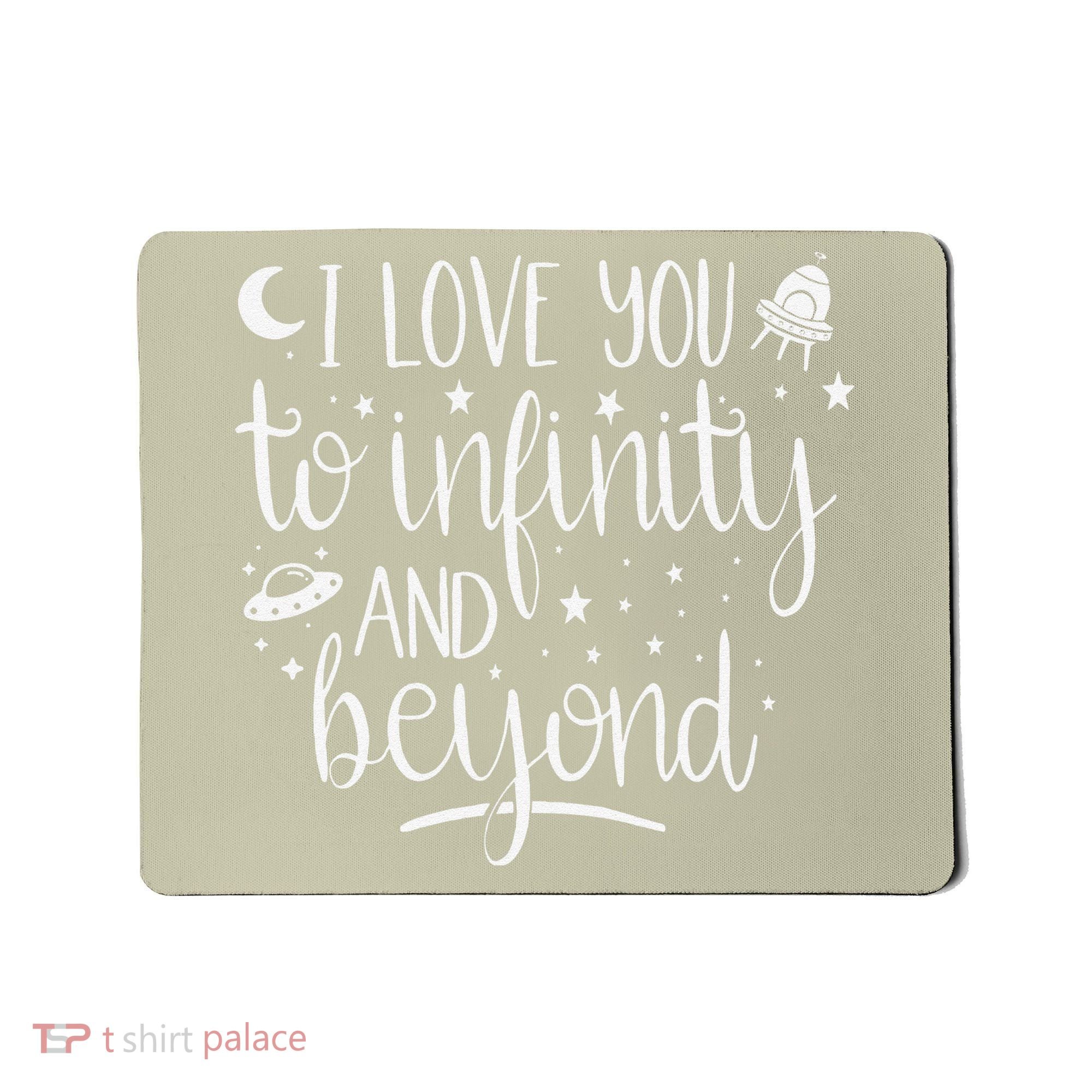 I Love You To Infinity And Beyond Valentine Couple Gift Mousepad