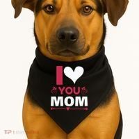 I Love You Mom USA-Made Doggie Bandana thumb 1