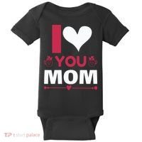 I Love You Mom Baby Bodysuit thumb 0