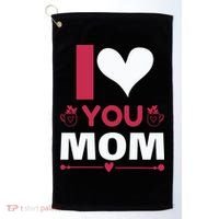 I Love You Mom Golf Towel thumb 0
