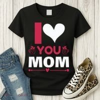 I Love You Mom Women's T-Shirt thumb 3
