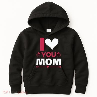 I Love You Mom Kids Hoodie