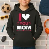 I Love You Mom Kids Hoodie thumb 2