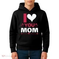 I Love You Mom Kids Hoodie thumb 4