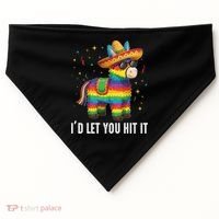 Id Let You Hit It Funny Pinata Sombrero Rainbow Fiesta Gift USA-Made Doggie Bandana thumb 0