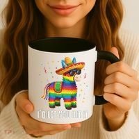 Id Let You Hit It Funny Pinata Sombrero Rainbow Fiesta Gift Coffee Mug thumb 3