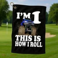 I'm 1 This Is How I Roll Golf Towel thumb 1
