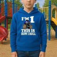 I'm 1 This Is How I Roll Kids Hoodie thumb 2