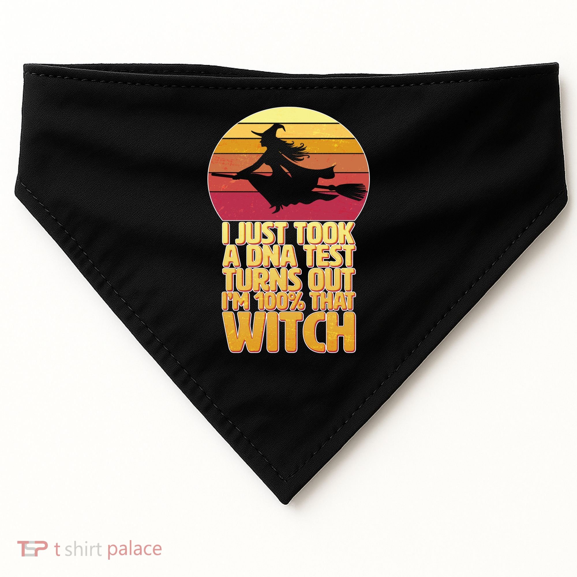 I'm 100 That Witch DNA Test Funny Halloween USA-Made Doggie Bandana
