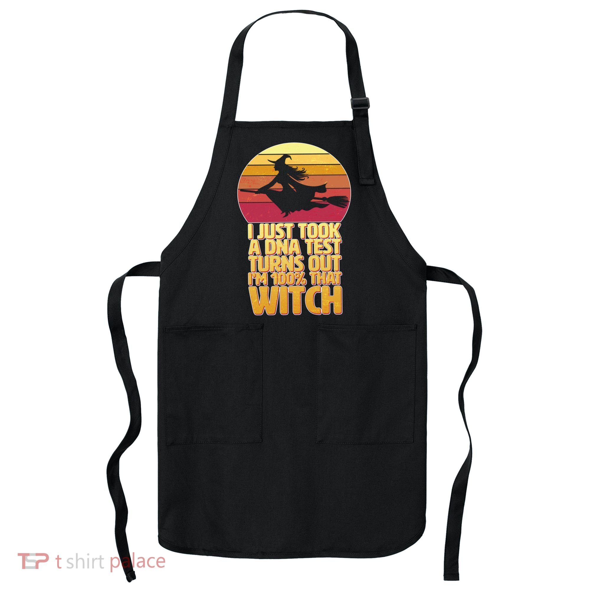 I'm 100 That Witch DNA Test Funny Halloween Apron