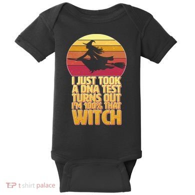I'm 100 That Witch DNA Test Funny Halloween Baby Bodysuit