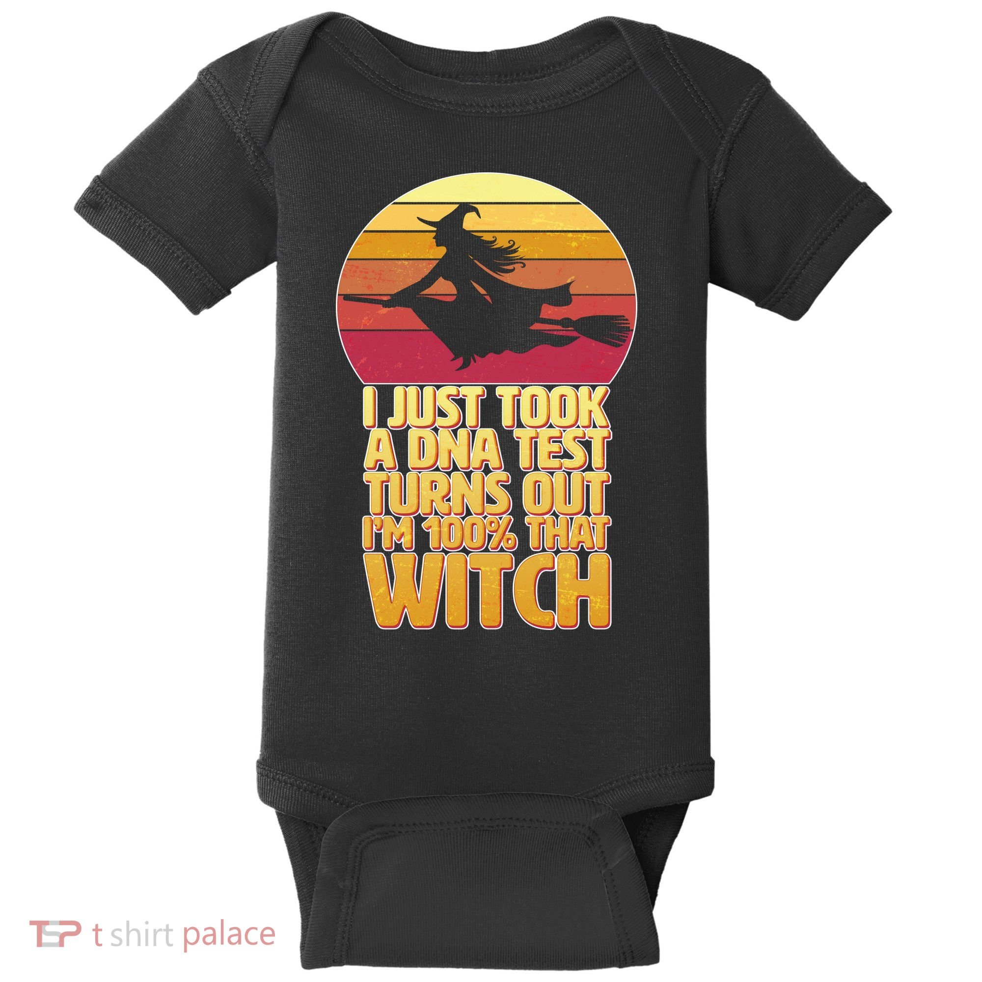 I'm 100 That Witch DNA Test Funny Halloween Baby Bodysuit
