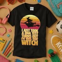 I'm 100 That Witch DNA Test Funny Halloween Kids T-Shirt thumb 3
