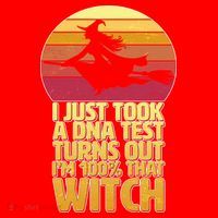 I'm 100 That Witch DNA Test Funny Halloween Santa Hat thumb 1