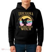 I'm 100% That Witch Halloween Kids Hoodie thumb 4