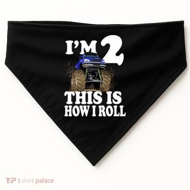 I'm 2 This Is How I Roll USA-Made Doggie Bandana