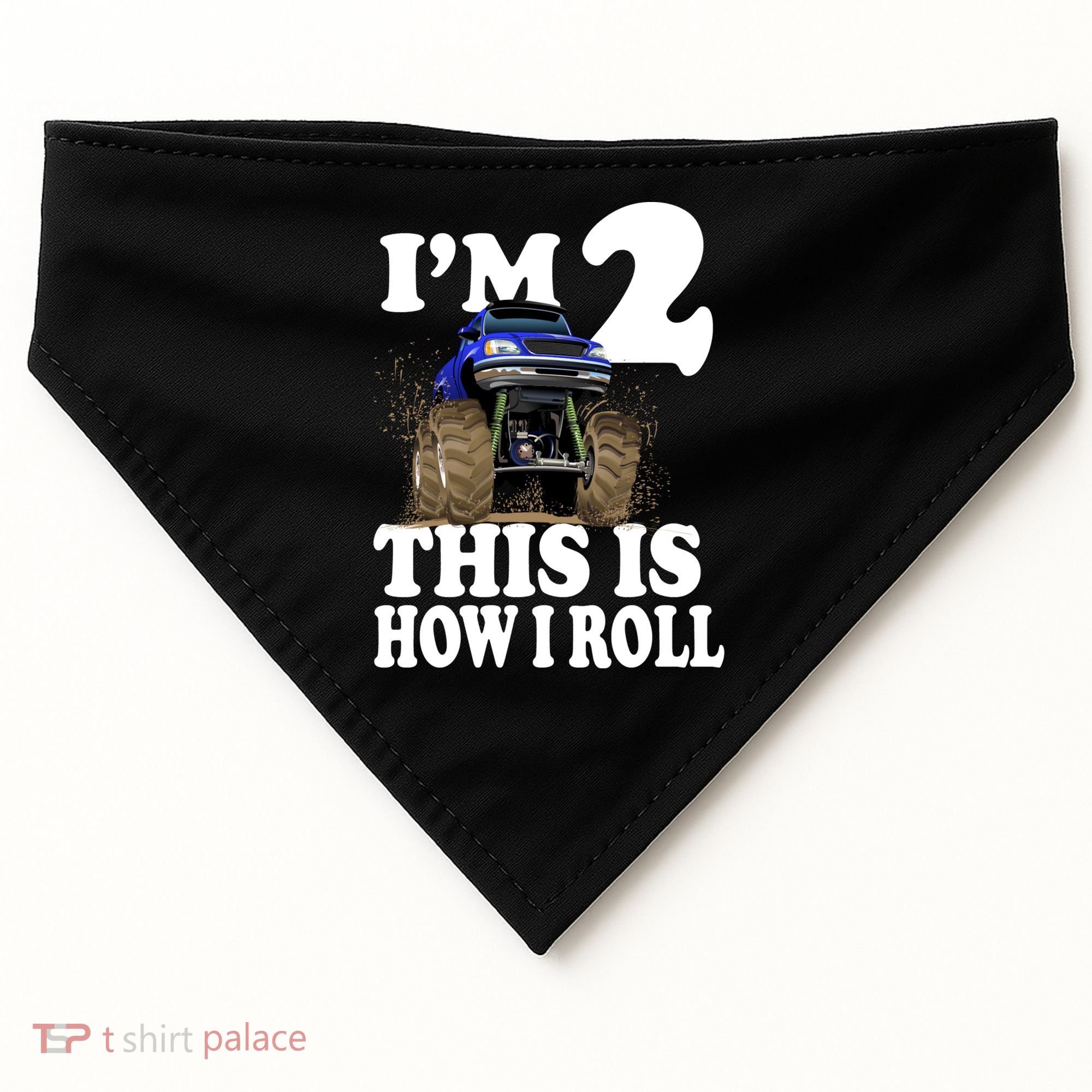 I'm 2 This Is How I Roll USA-Made Doggie Bandana