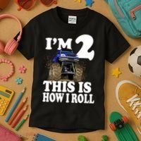 I'm 2 This Is How I Roll Kids T-Shirt thumb 3