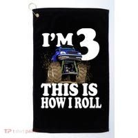 I'm 3 This Is How I Roll Monster Truck Golf Towel thumb 0