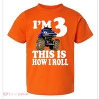 I'm 3 This Is How I Roll Monster Truck Toddler T-Shirt thumb 0