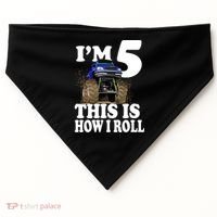 I'm 5 This Is How I Roll Monster Truck USA-Made Doggie Bandana thumb 0