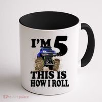 I'm 5 This Is How I Roll Monster Truck Coffee Mug thumb 1