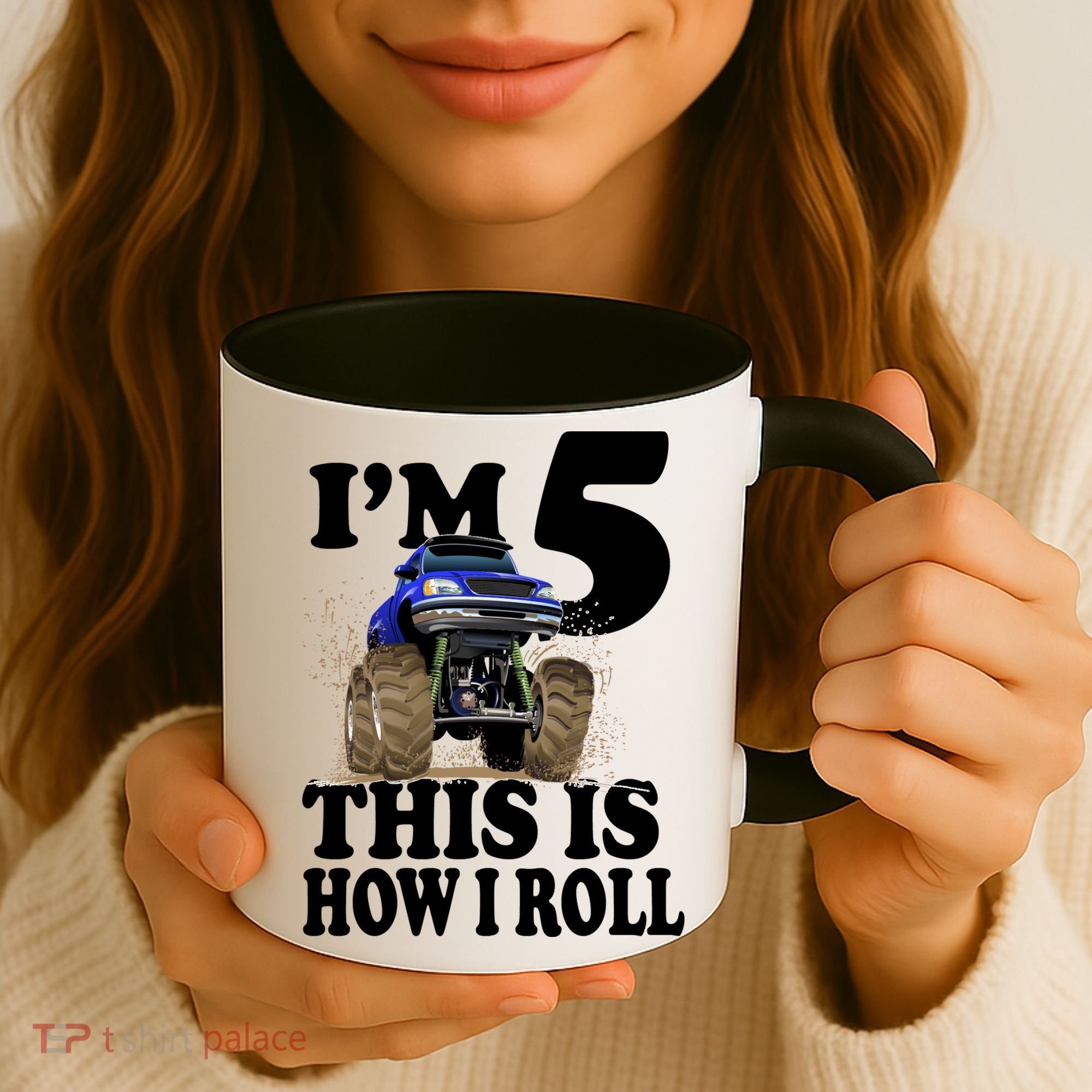 I'm 5 This Is How I Roll Monster Truck Coffee Mug