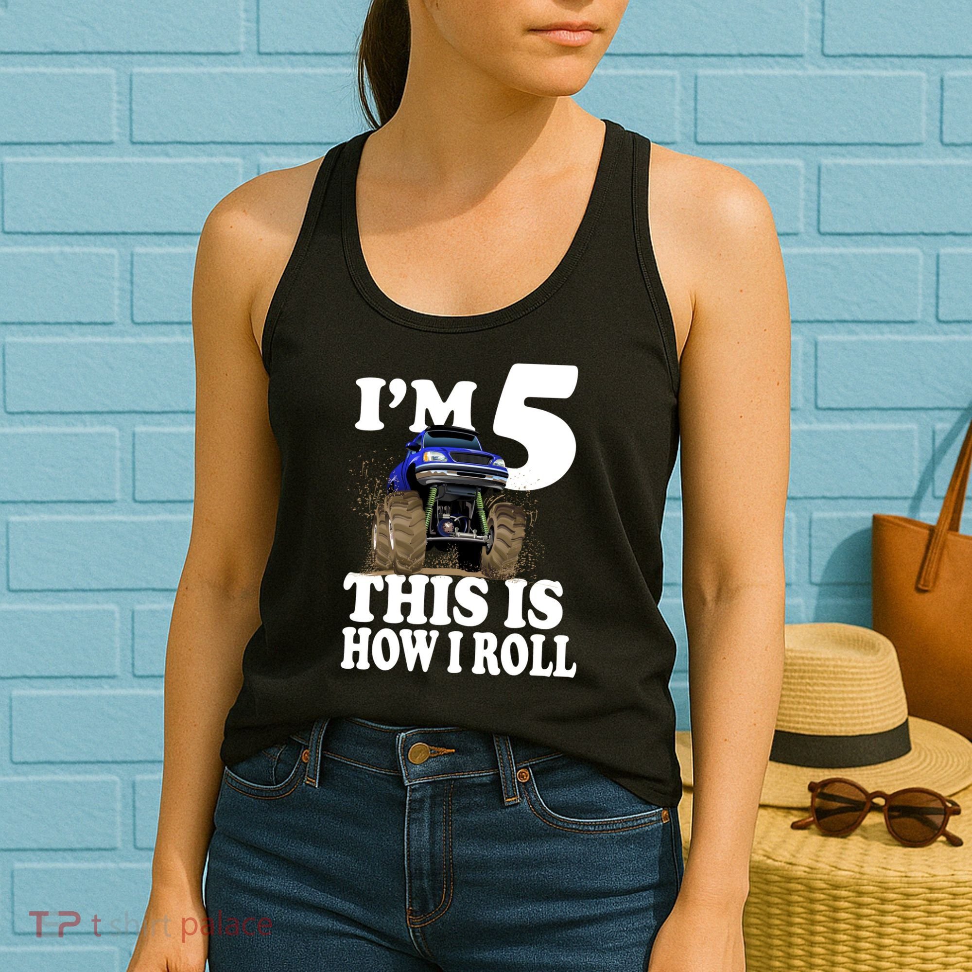 I'm 5 This Is How I Roll Monster Truck Women's Tank Top