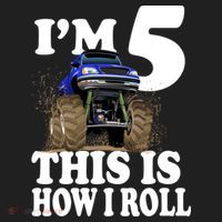 I'm 5 This Is How I Roll Monster Truck Hat thumb 2