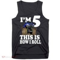 I'm 5 This Is How I Roll Monster Truck Tank Top thumb 0
