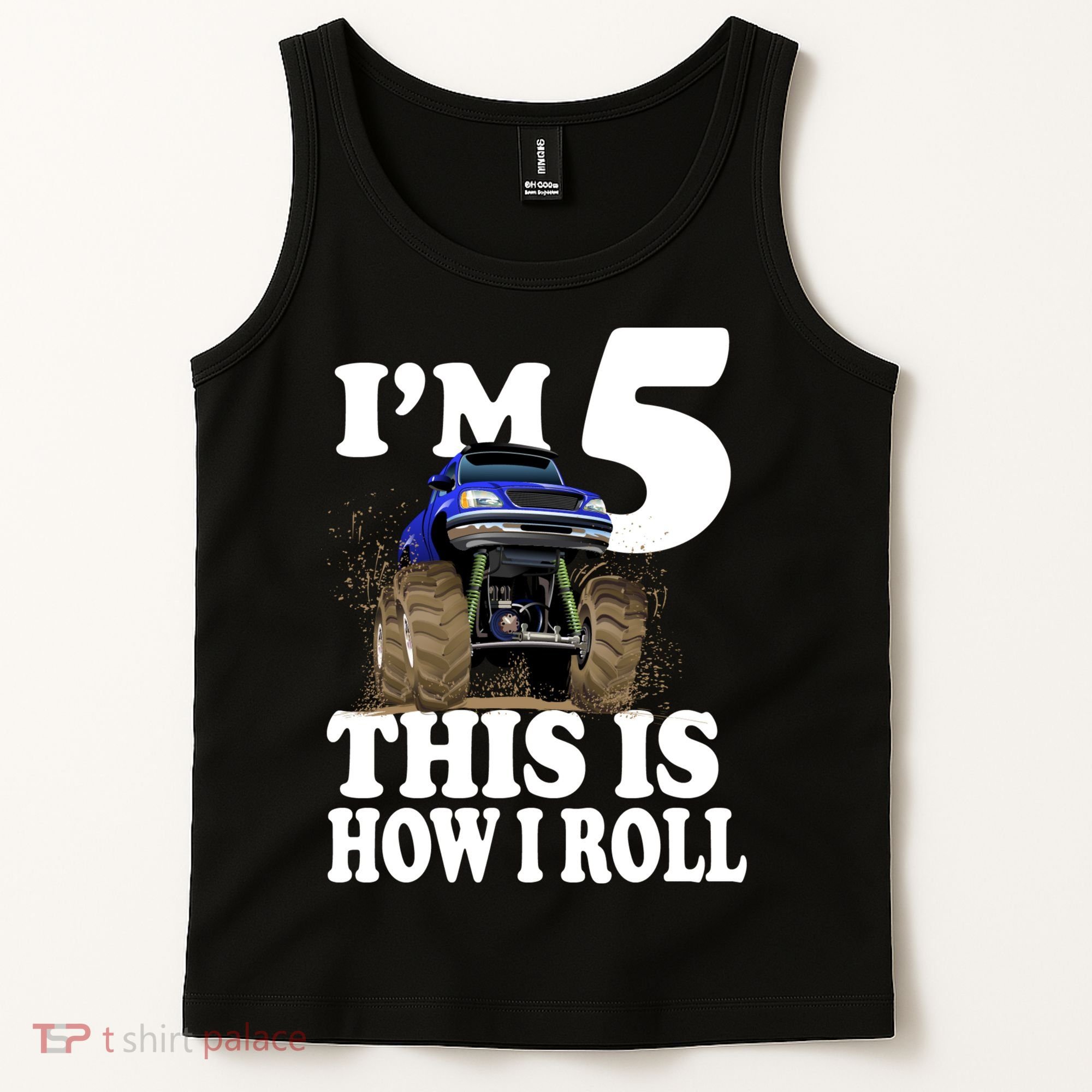 I'm 5 This Is How I Roll Monster Truck Tank Top