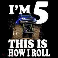I'm 5 This Is How I Roll Monster Truck Visor thumb 3