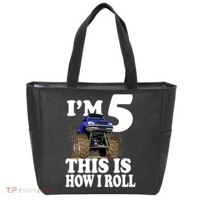 I'm 5 This Is How I Roll Monster Truck Tote Bag