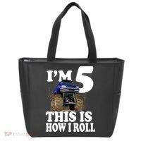 I'm 5 This Is How I Roll Monster Truck Tote Bag thumb 0