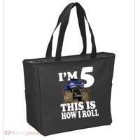 I'm 5 This Is How I Roll Monster Truck Tote Bag thumb 2