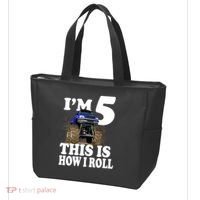 I'm 5 This Is How I Roll Monster Truck Tote Bag thumb 3
