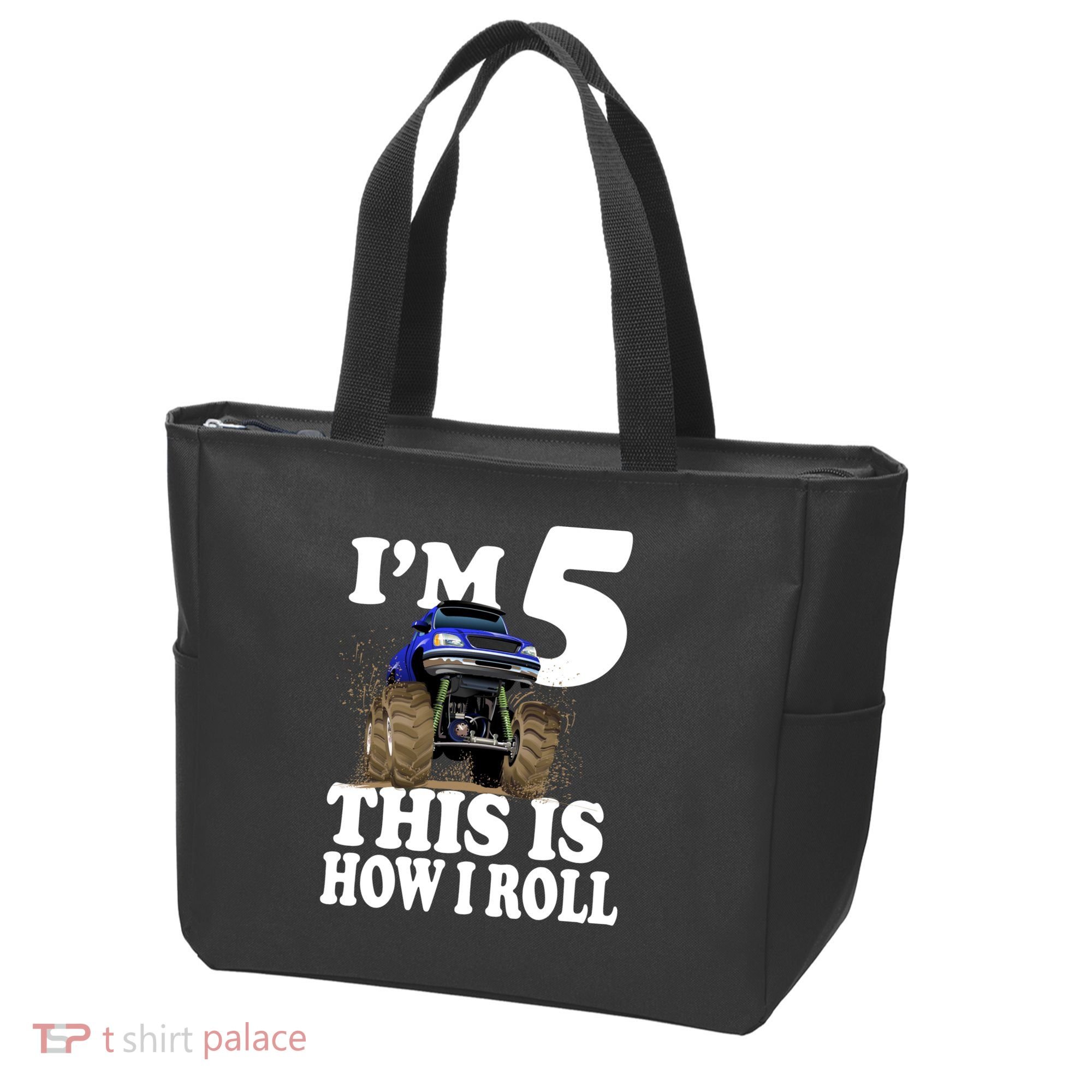 I'm 5 This Is How I Roll Monster Truck Tote Bag