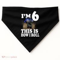 I'm 6 This Is How I Roll Monster Truck USA-Made Doggie Bandana thumb 0
