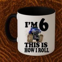 I'm 6 This Is How I Roll Monster Truck Coffee Mug thumb 2