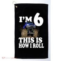I'm 6 This Is How I Roll Monster Truck Golf Towel thumb 0