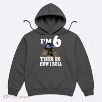 I'm 6 This Is How I Roll Monster Truck Hoodie thumb 0
