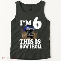 I'm 6 This Is How I Roll Monster Truck Tank Top thumb 2