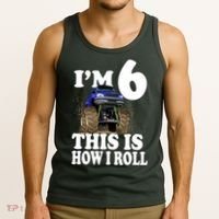 I'm 6 This Is How I Roll Monster Truck Tank Top thumb 3